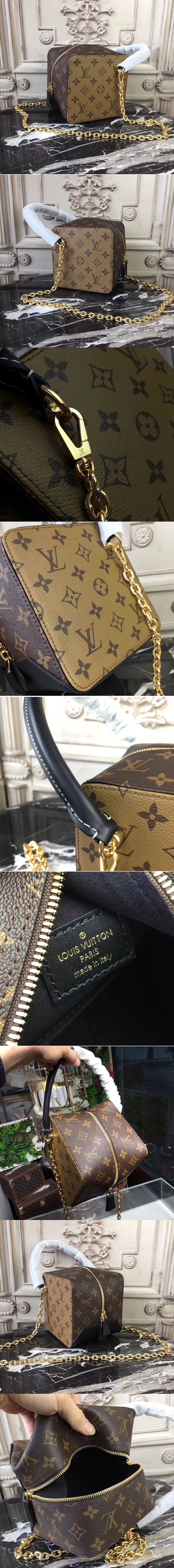 Replica Louis Vuitton M62791 Monogram Canvas Square Chain Small Bags