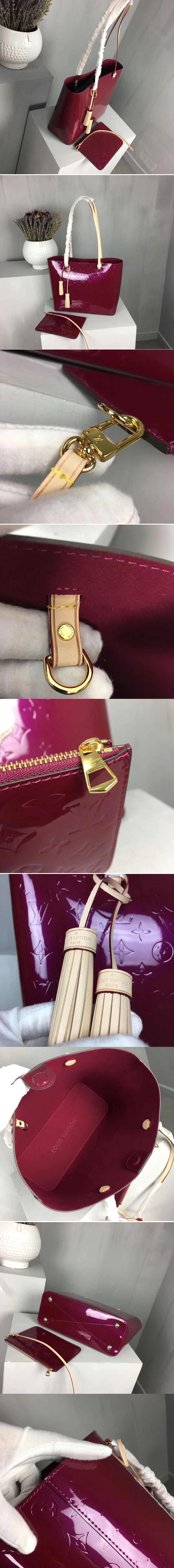 Replica ouis Vuitton M90475 Long Beach MM Monogram Vernis Bags Red