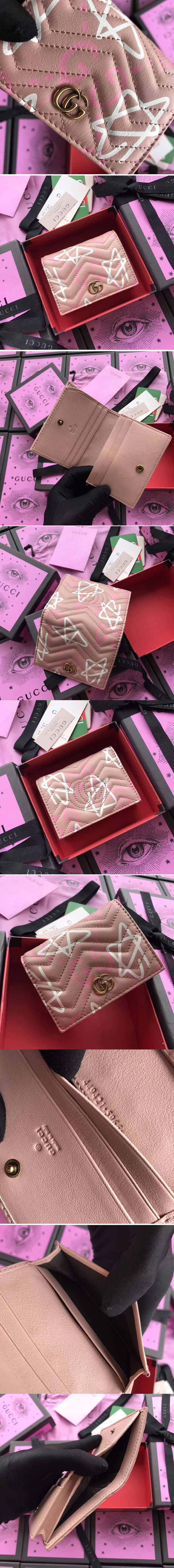 Replica Gucci GucciGhost Card Case 449421 Pink