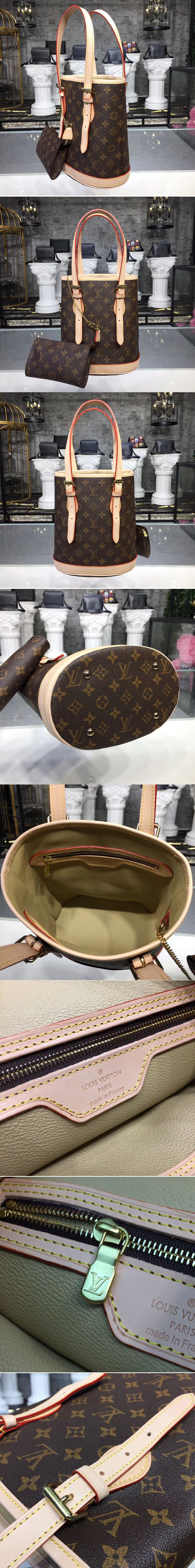 Replica Louis Vuitton M42238 LV Petit Bucket Bags Monogram Canvas