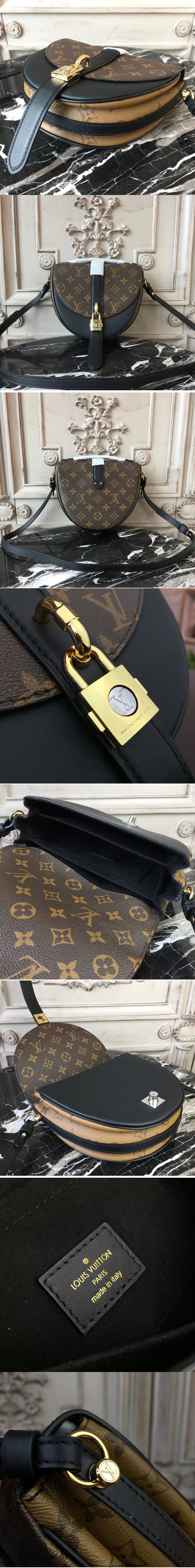 Replica Louis Vuitton M43590 Chantilly Lock Monogram Canvas Bags Black