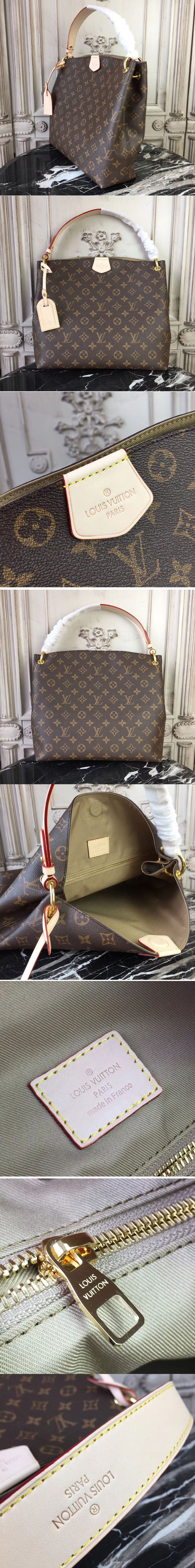 Replica Louis Vuitton M43701 Graceful Pm Monogram Canvas Bags Beige