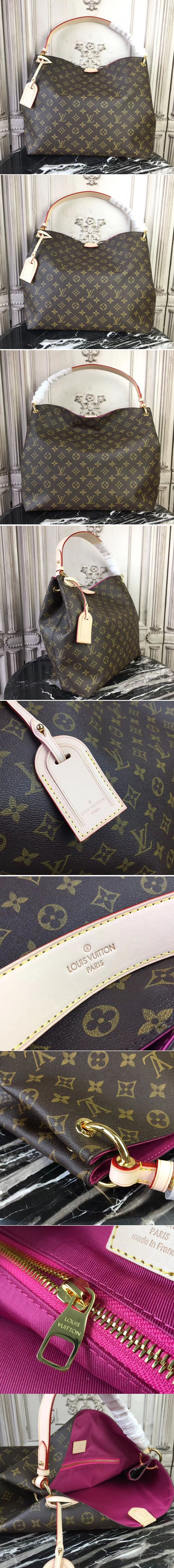 Replica Louis Vuitton M43703 Graceful MM Monogram Canvas Bags Pivoine