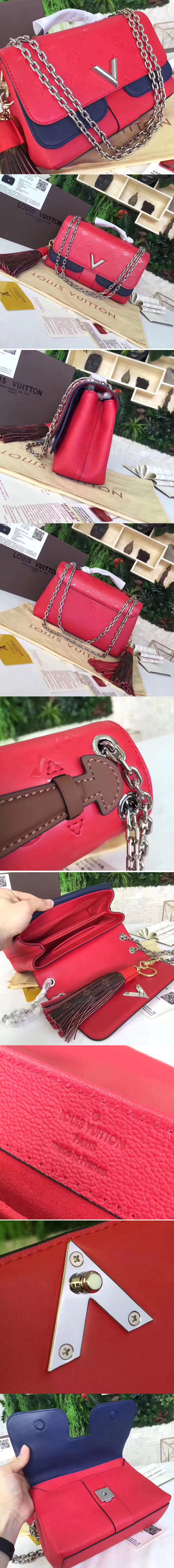 Replica Louis Vuitton M42901 LV Very Chain Bag Leather Red