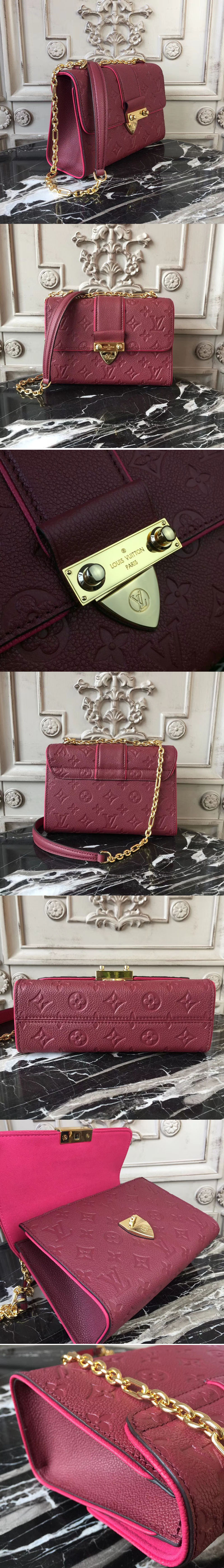 Replica Louis Vuitton M44241 Saint Sulpice BB Monogram Empreinte Bags Raisin