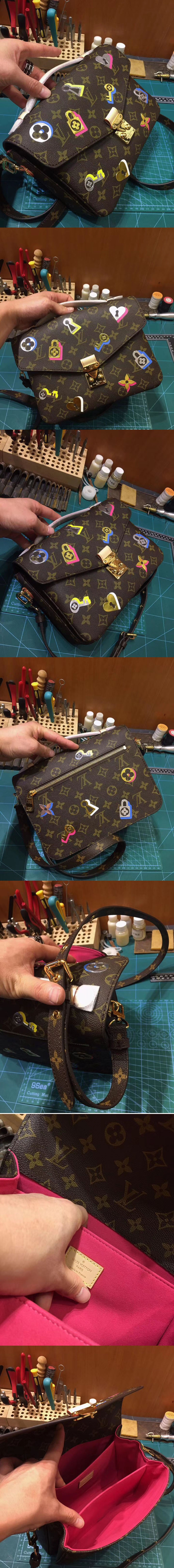 Replica Louis Vuitton M44366 LV Monogram Canvas Pochette Metis Bags