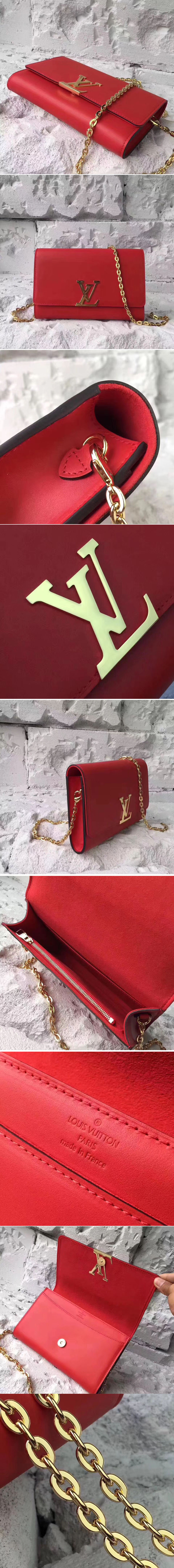 Replica Louis Vuitton M51631 Louise Chain GM Autres Cuirs Bags Red