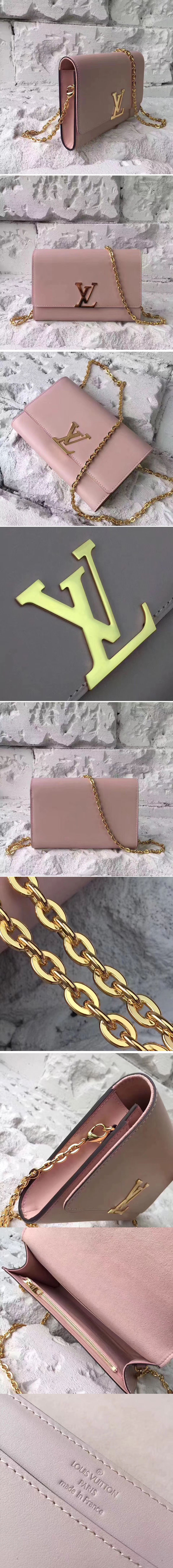 Replica Louis Vuitton M51632 Louise Chain GM Autres Cuirs Bags Pink