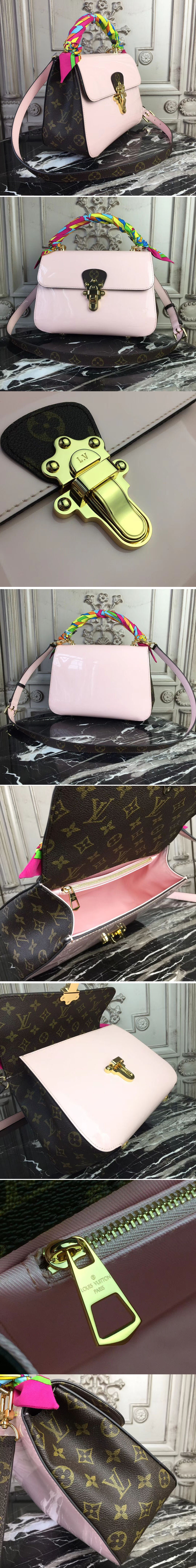 Replica Louis Vuitton M53355 Cherrywood Patent Leather Bags Pink