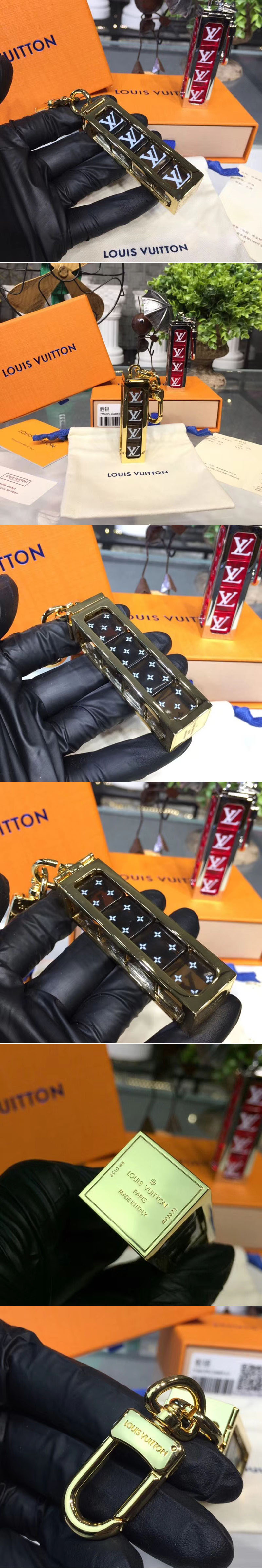 Replica Louis Vuitton MP2072 LV Bag Charm and Key Holder Black