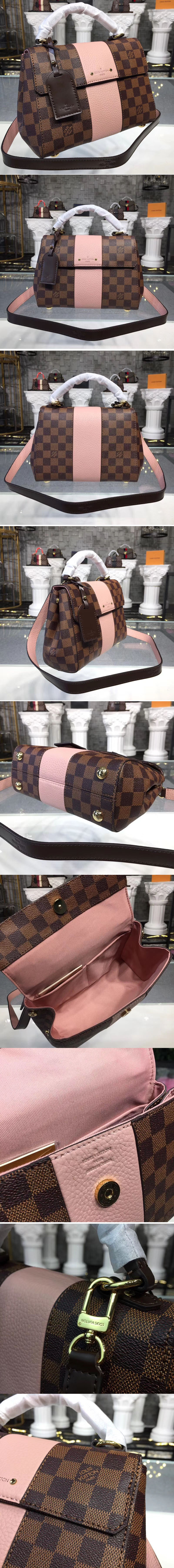 Replica Louis Vuitton N41071 LV Bond Street BB Bags Damier Ebene Canvas Pink