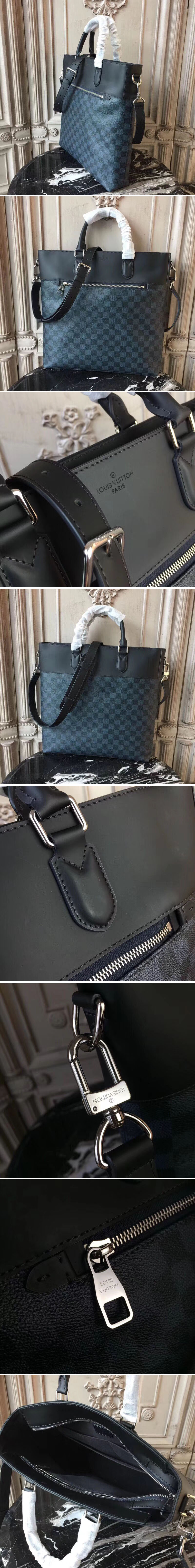 Replica Louis Vuitton N41588 Damier Cobalt Canvas Newport Tote Bags