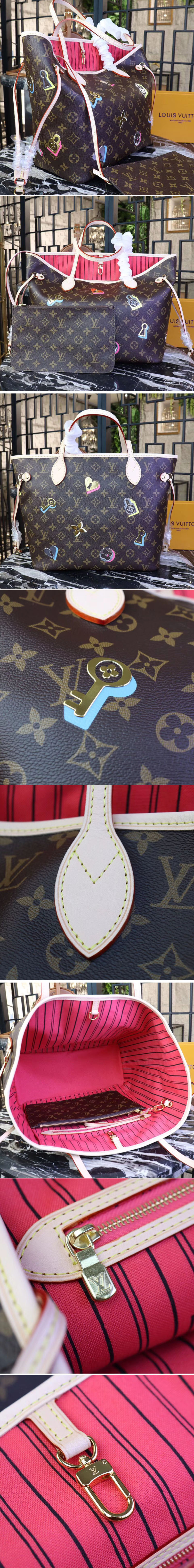 Replica Louis Vuitton M44364 Monogram Canvas Neverfull MM Bags