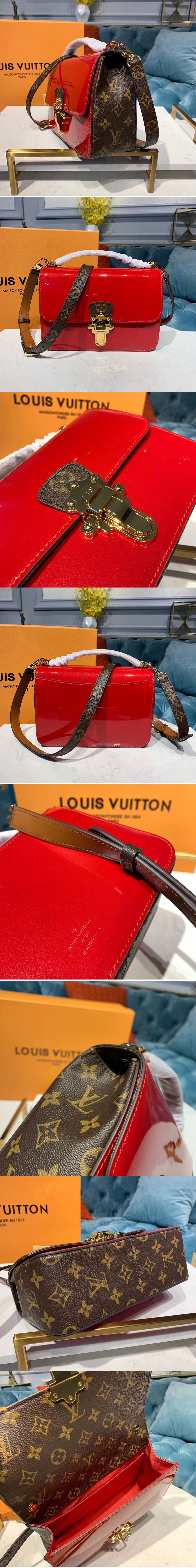 Replica Louis Vuitton M52686 LV Cherrywood BB Bags Red Patent Leather