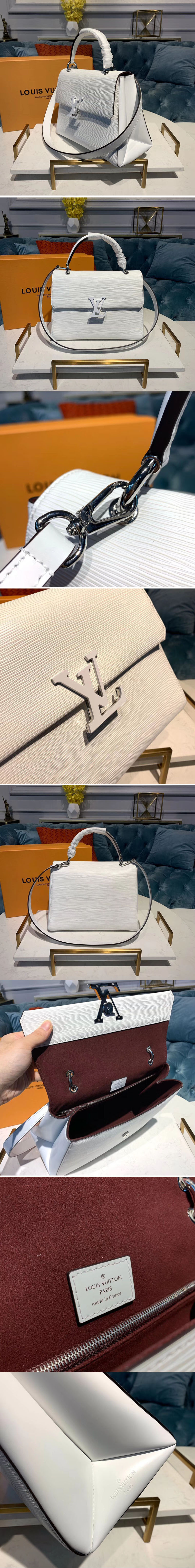 Replica Louis Vuitton M53690 LV Grenelle mm Bags White Epi Leather