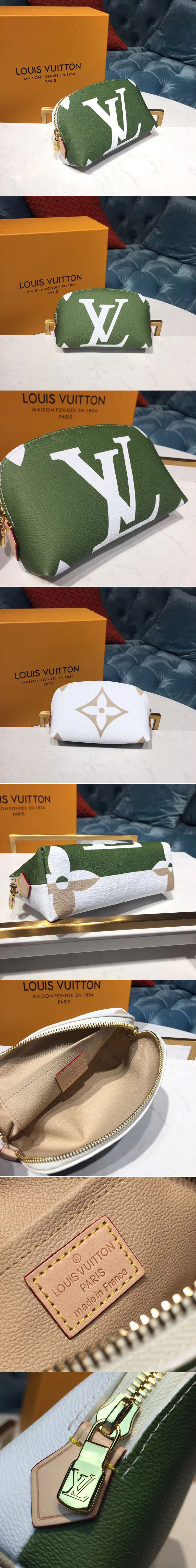 Replica Louis Vuitton M67693 LV Pochette Cosme XL Monogram Canvas Khaki