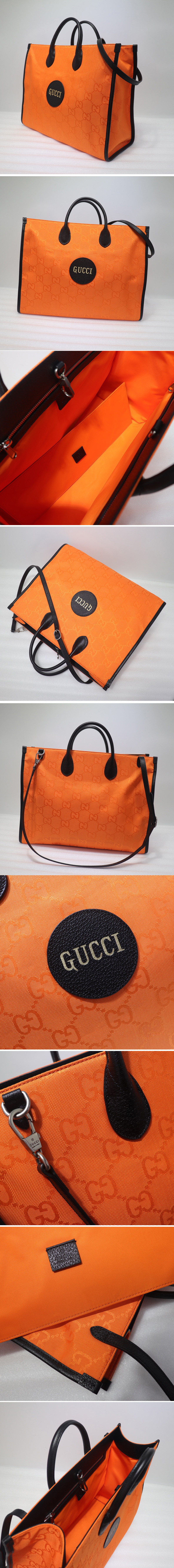 Replica Gucci 630353 Gucci Off The Grid tote bag in Orange GG nylon