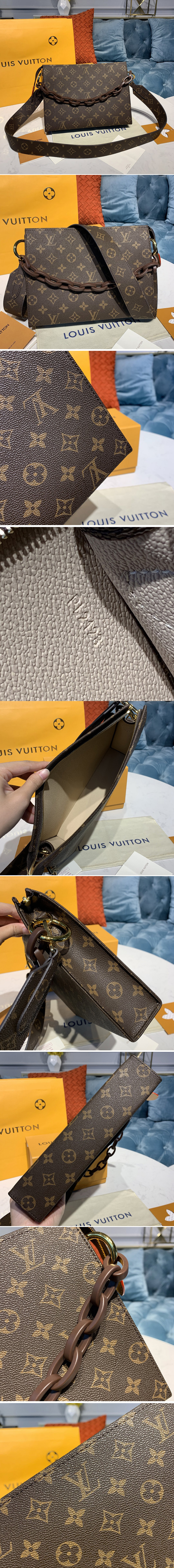 Replica Louis Vuitton M47542 LV toiletry pouch 26 with Chain in Monogram canvas