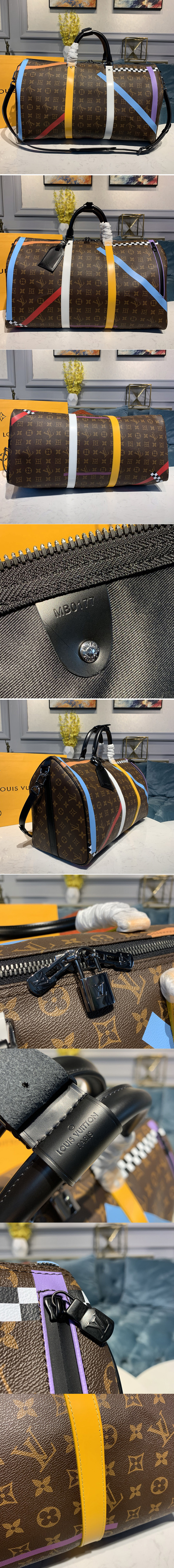 Replica Louis Vuitton M55819 LV Keepall Bandouliere 50 Bags in Monogram Canvas