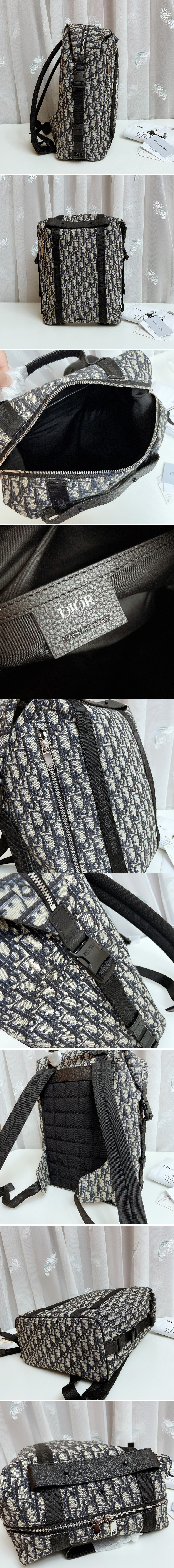 Replica Christian Dior M8878 Dior backpack in Dior Oblique Technical Jacquard