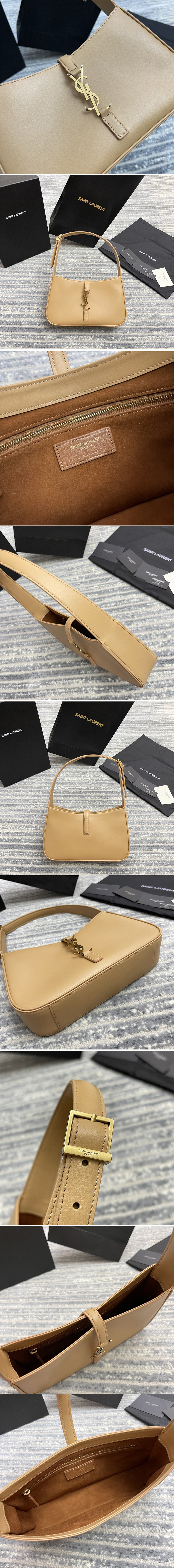 Replica Saint Laurent 657228 YSL LE 5 À 7 HOBO BAG IN Brown Smooth LEATHER