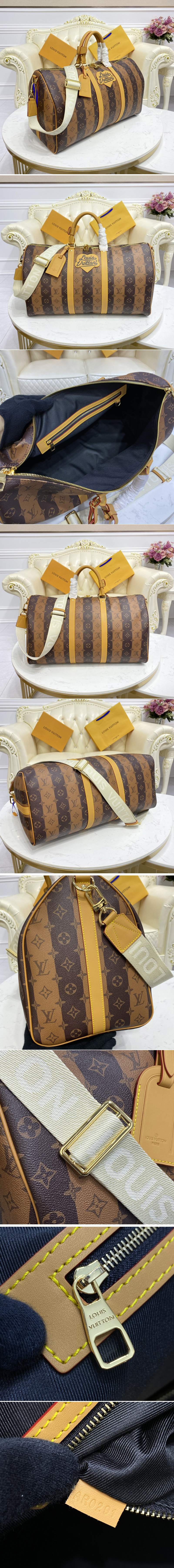 Replica Louis Vuitton M40560 LV Keepall Bandoulière 50 bag in Monogram canvas