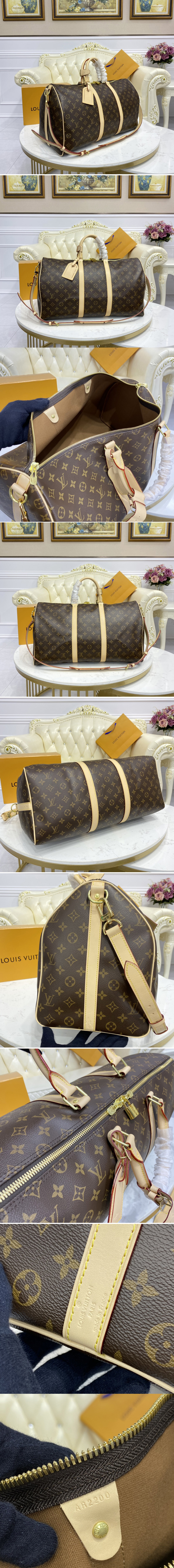 Replica Louis Vuitton M41416 LV keepall bandouliere 50 Travel Bag in Monogram Canvas