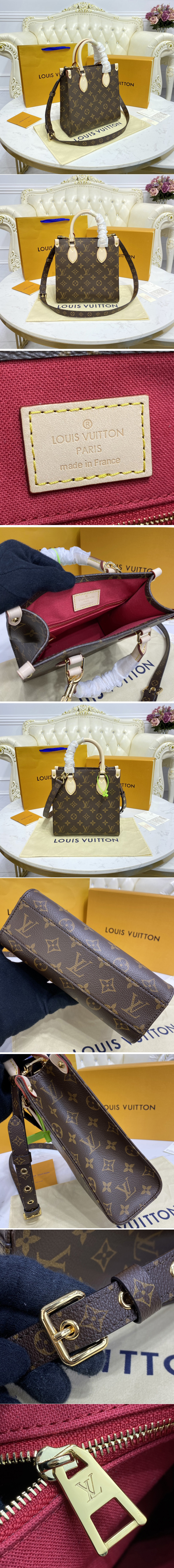 Replica Louis Vuitton M45847 LV Sac Plat BB handbag in Monogram Canvas