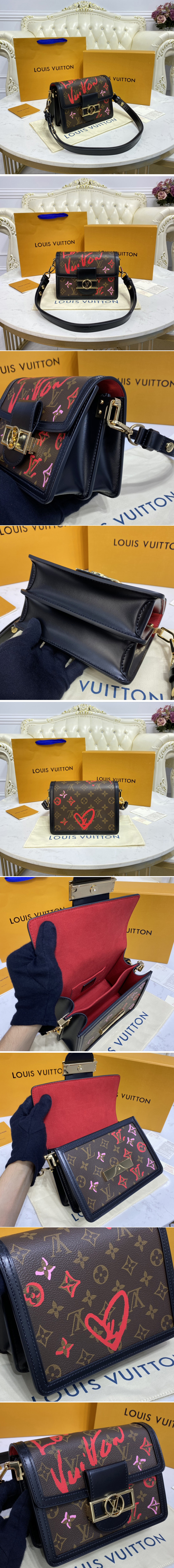 Replica Louis Vuitton M45889 LV Dauphine Mini handbag in Monogram Canvas