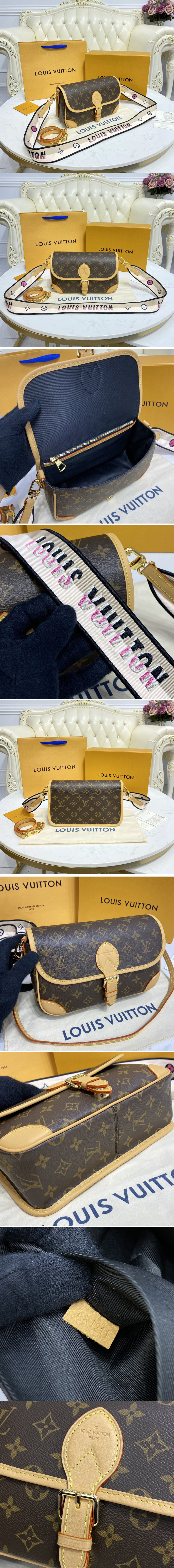 Replica Louis Vuitton M45985 LV Diane satchel bag in Monogram canvas