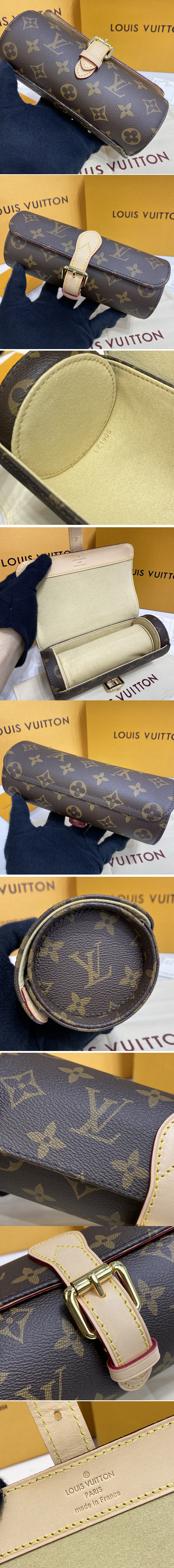 Replica Louis Vuitton M47530 LV 3 Watch Case in Monogram Canvas