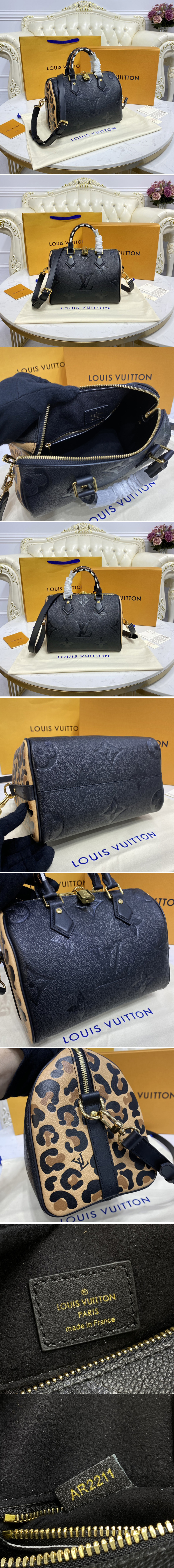 Replica Louis Vuitton M58524 LV Speedy Bandoulière 25 handbag in embossed Monogram Empreinte leather