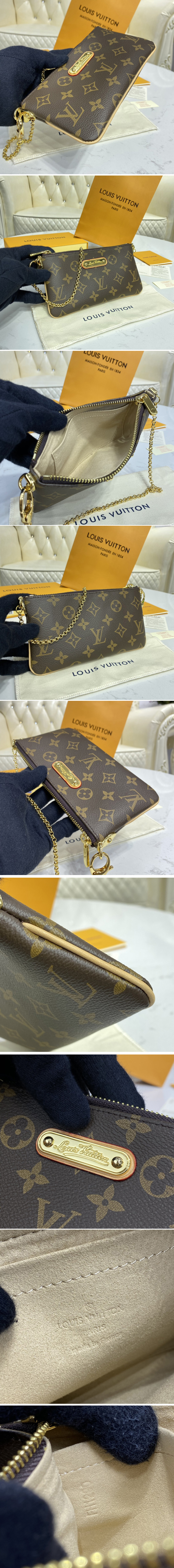 Replica Louis Vuitton M60094 LV Pochette Milla MM Bag in Monogram Canvas