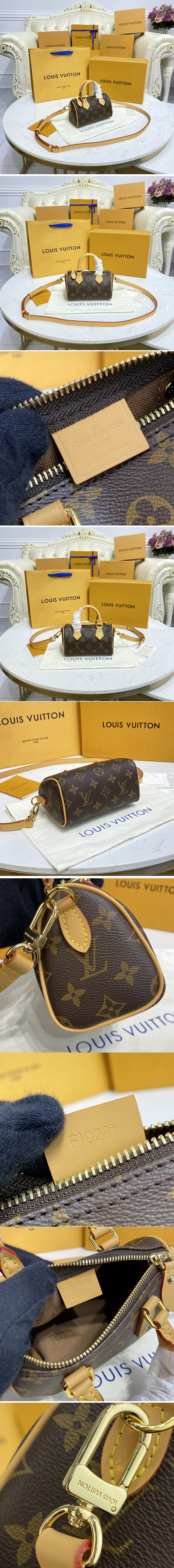 Replica Louis Vuitton M81085 LV Nano Speedy Bag in Monogram canvas