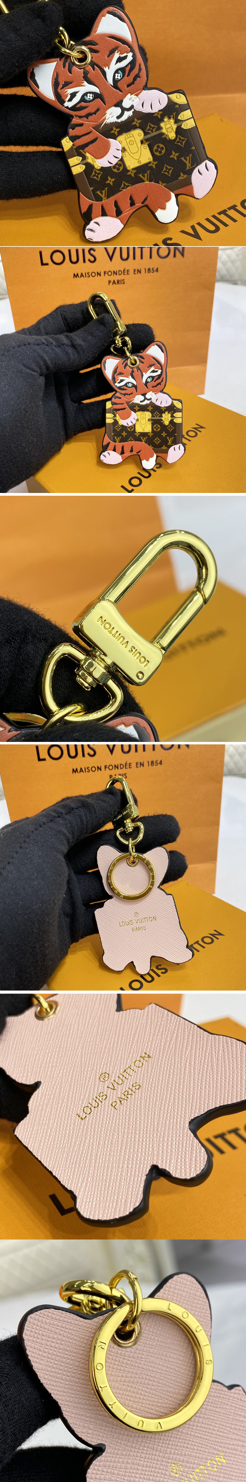 Replica Louis Vuitton M00557 LV Precious Tiger bag charm and key holder