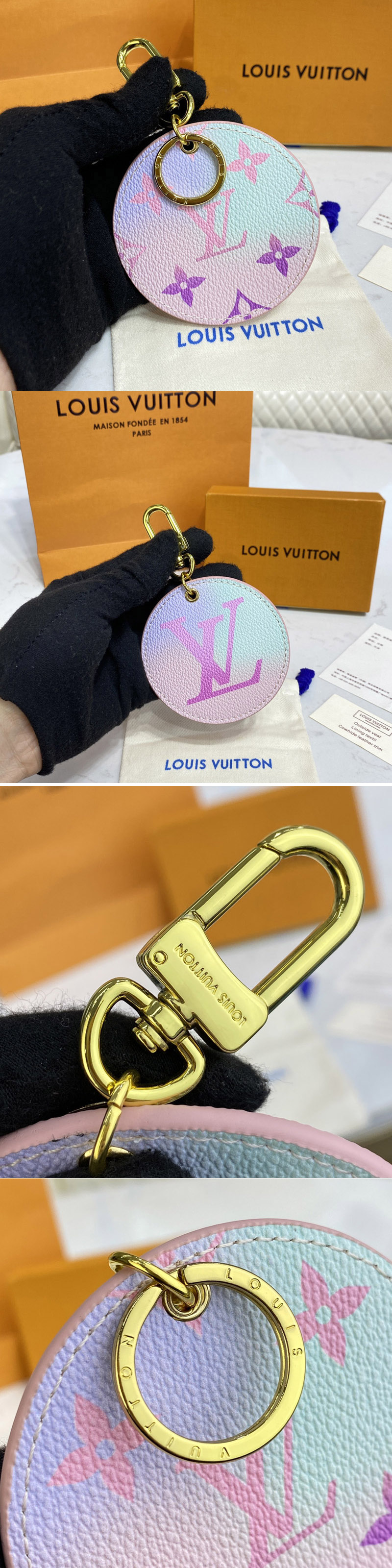 Replica Louis Vuitton M00666 LV Illustre bag charm and key holder