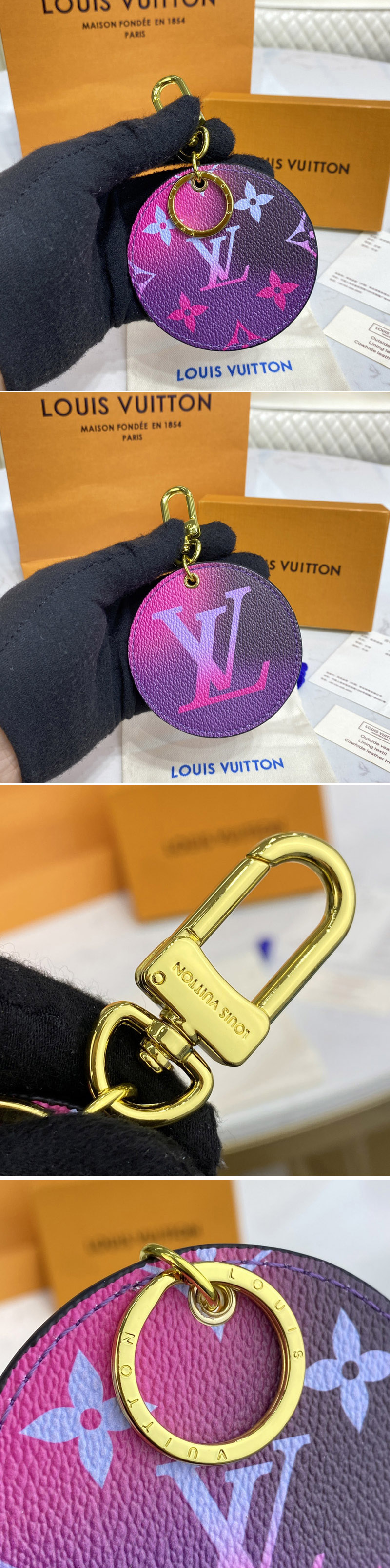 Replica Louis Vuitton M00665 LV Illustre bag charm and key holder