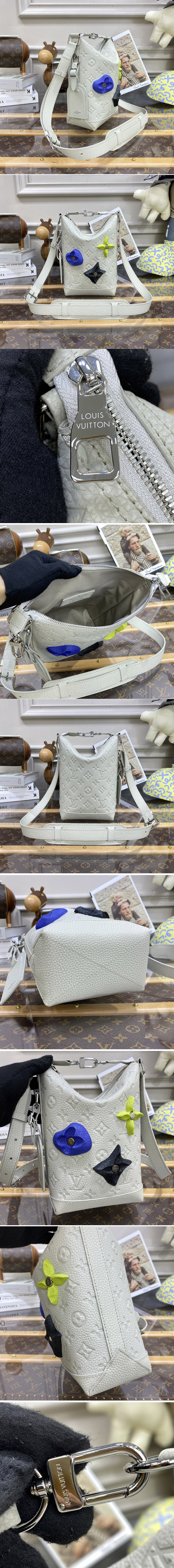 Replica Louis Vuitton M20875 LV Hobo Cruiser PM bag in White Taurillon Monogram