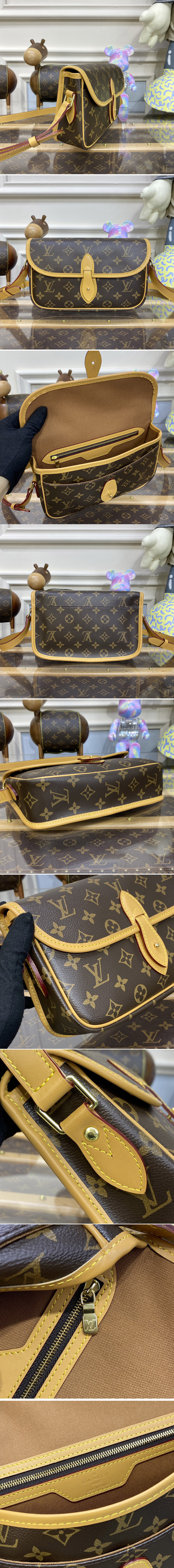 Replica Louis Vuitton M42248 LV Gibeciere PM Shoulder Bag in Monogram Canvas