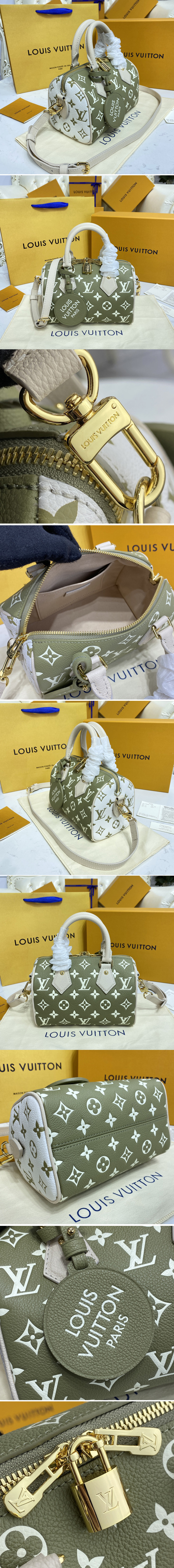 Replica Louis Vuitton M46118 LV Speedy Bandoulière 20 handbag in Monogram Empreinte leather