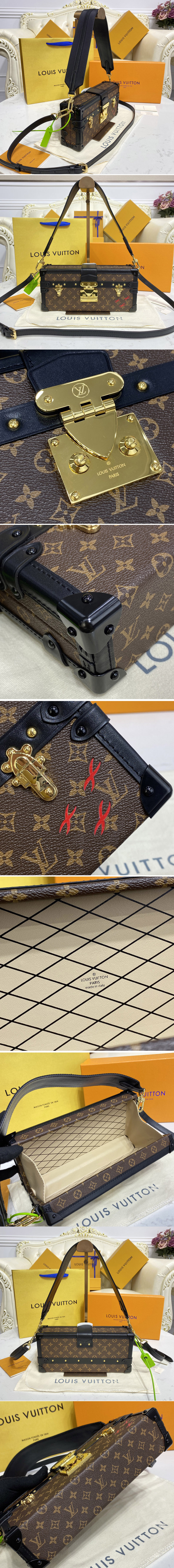 Replica Louis Vuitton M46120 LV Petite Malle East-West Bag in Monogram Canvas