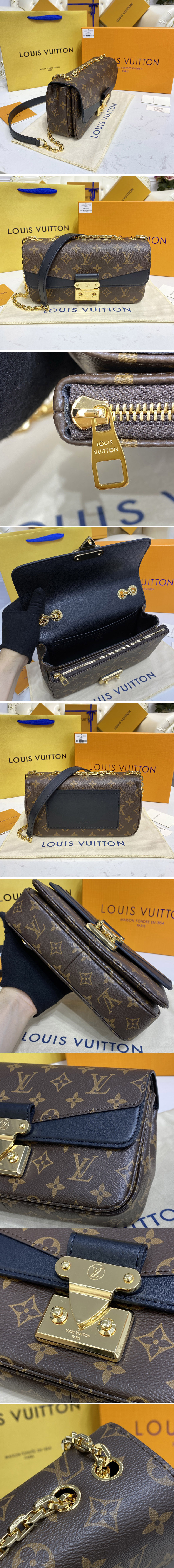 Replica Louis Vuitton M46126 LV Marceau chain handbag in Monogram Canvas