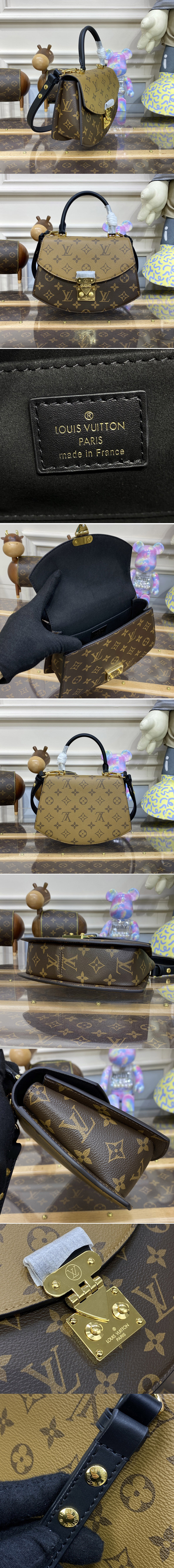 Replica Louis Vuitton M46548 LV Pochette Bag in Monogram Reverse coated canvas