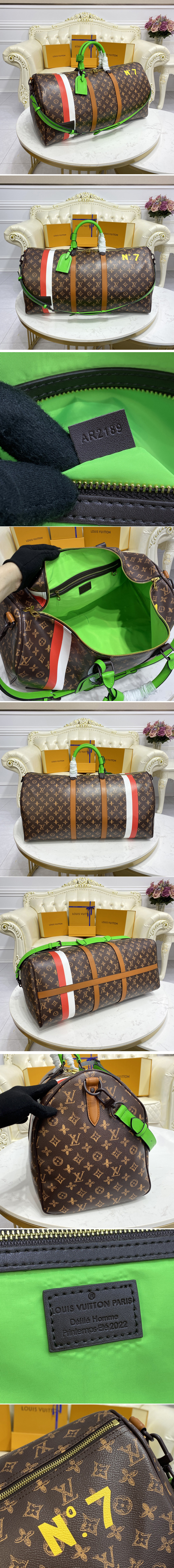 Replica Louis Vuitton M59661 LV Keepall 55 Travel Bag in Monogram canvas