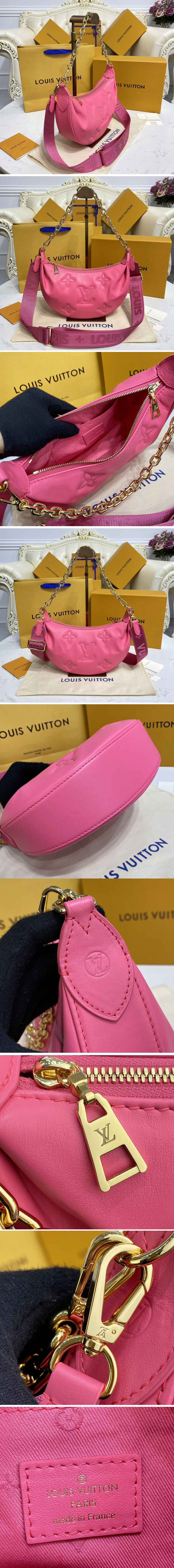 Replica Louis Vuitton M59915 LV Over The Moon Bag in Pink Quilted and embroidered smooth calf leather