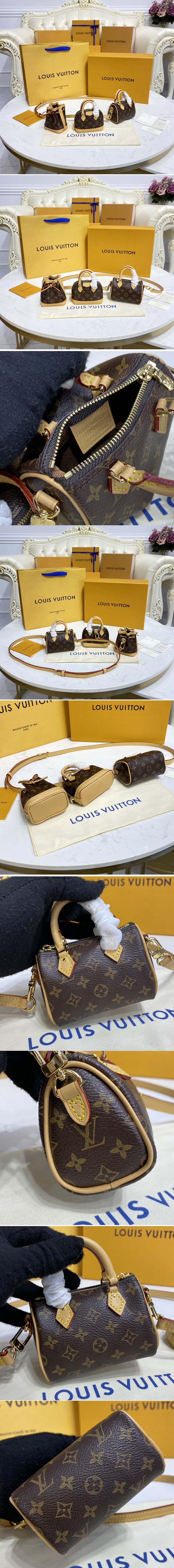 Replica Louis Vuitton M81081 LV Trio Mini Icones Bag in Monogram Canvas