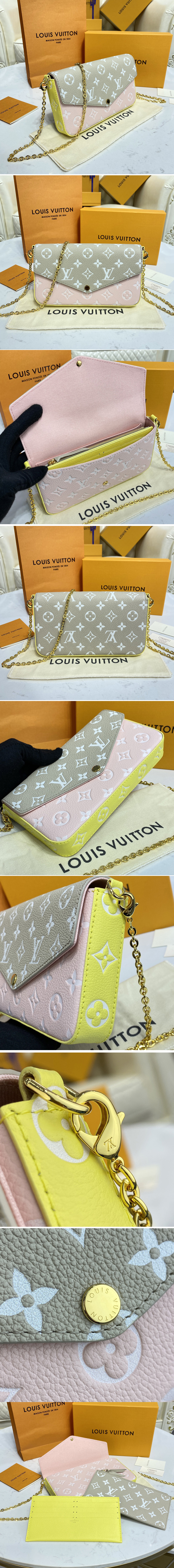 Replica Louis Vuitton M81359 LV Félicie Pochette Bag on Monogram Empreinte leather