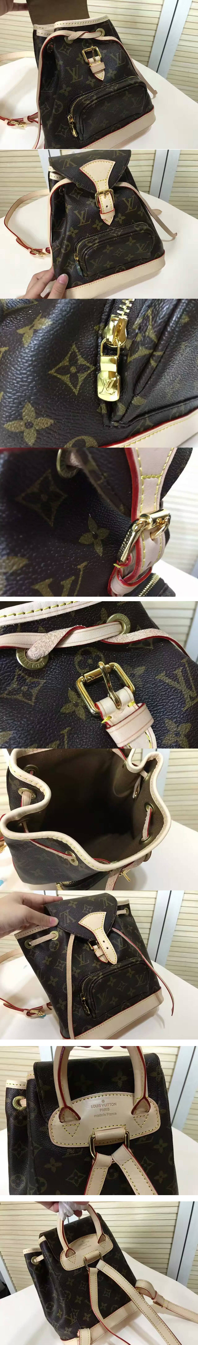 Replica Louis Vuitton M51137 Monogram Canvas Montsouris PM Backpack 