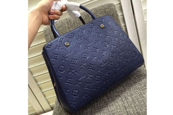 Replica Louis Vuitton Montaigne MM Emp Bags M41048 Blue