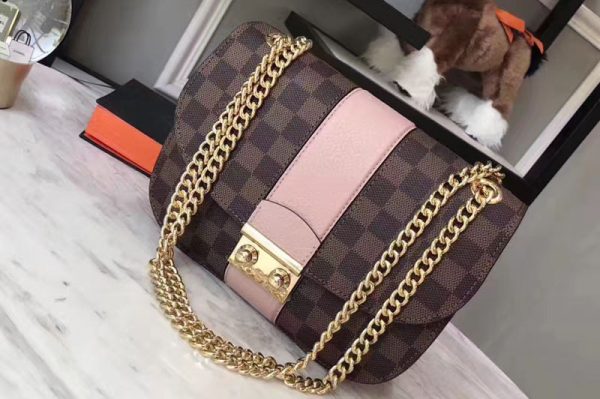 Replica Louis Vuitton N64418 Damier Ebene Canvas Wight Bags Magnolia